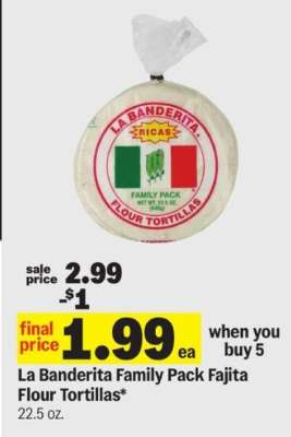 La Banderita Family Pack Fajita Flour Tortillas