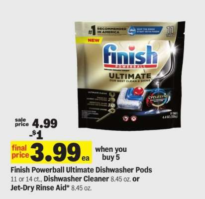 Finish Powerball Ultimate Dishwasher Pods*