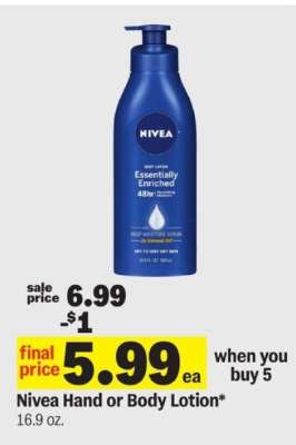 Nivea Hand or Body Lotion