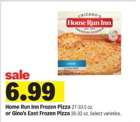 Home Run Inn Frozen Pizza or Gino’s East Frozen Pizza