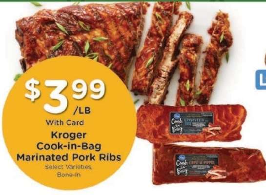 Kroger Cook-In-Bag Marinated Pork Ribs