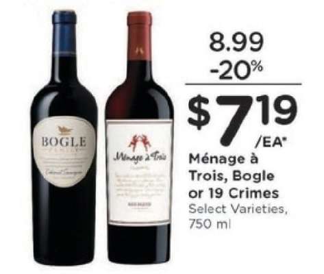 Ménage à Trois, Bogle or 19 Crimes