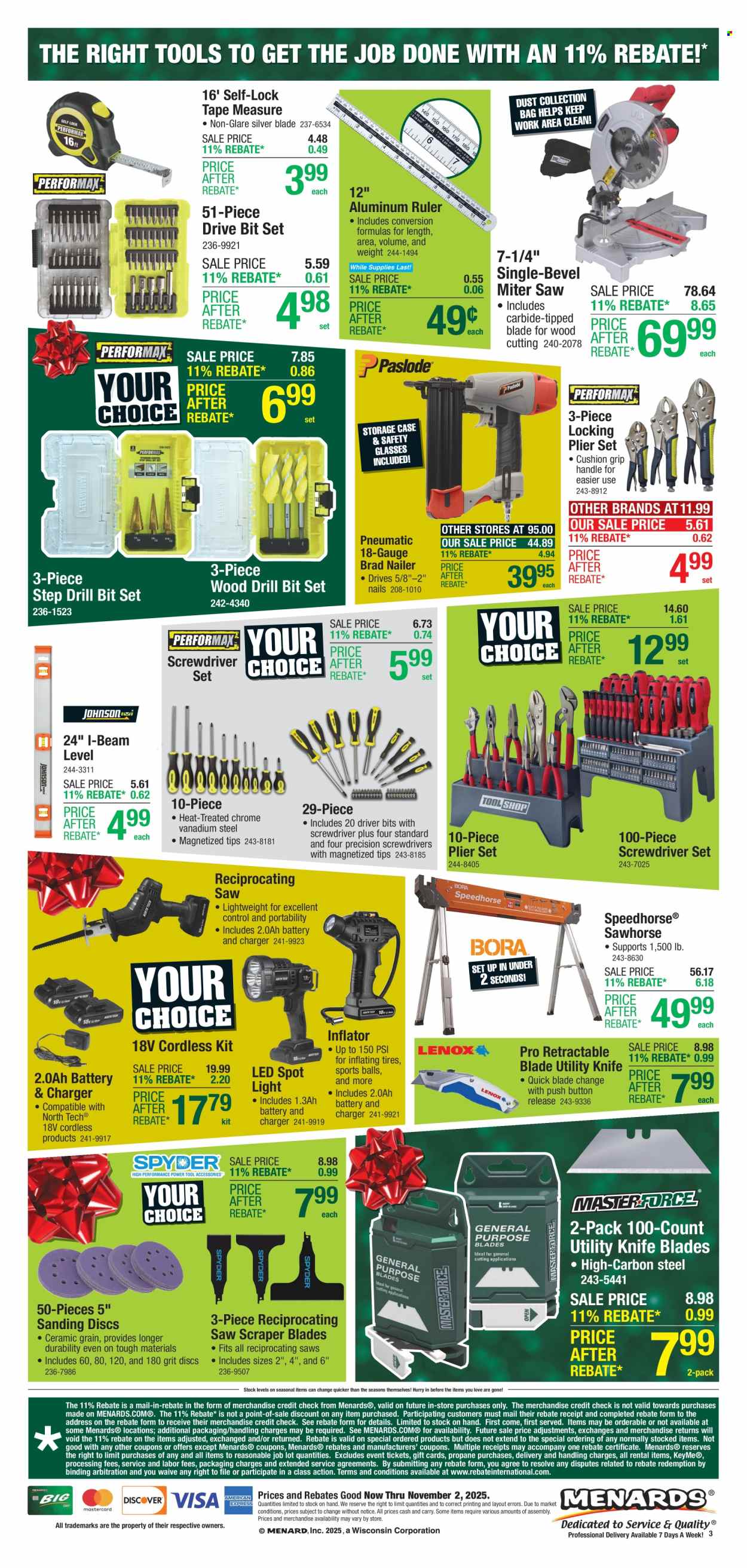 Menards ad - 10/22/2025 - 11/02/2025. Page 3