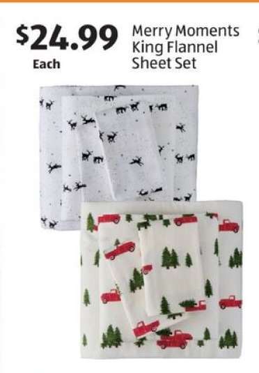 Merry Moments King Flannel Sheet Set