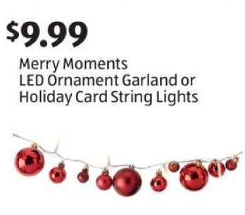 Merry Moments LED Ornament Garland or Holiday Card String Lights