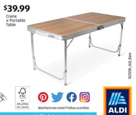 Crane 4' Portable Table