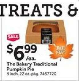The Bakery Traditional Pumpkin Pie