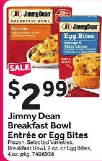 Jimmy Dean Breakfast Bowl Entrée or Egg Bites