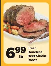 Fresh Boneless Beef Sirloin Roast