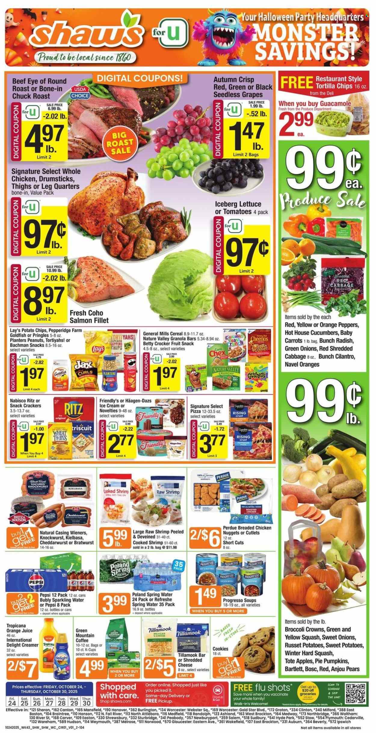 Shaw’s ad - 10/24/2025 - 10/30/2025. Page 1