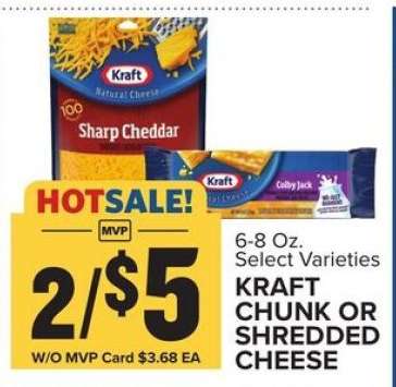 Kraft Chunk or Shredded Cheese