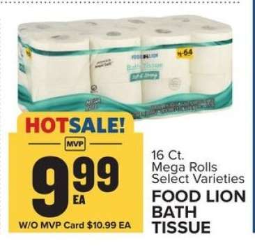 FOOD LION BATH TISSUE