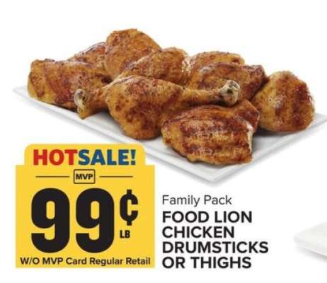 Food Lion Chicken Drumsticks or Thighs