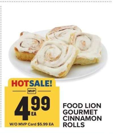 FOOD LION GOURMET CINNAMON ROLLS