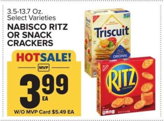 Nabisco Ritz or Snack Crackers