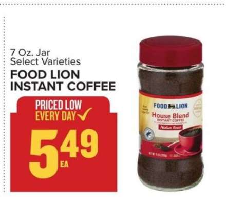 FOOD LION INSTANT COFFEE