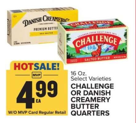 Challenge or Danish Creamery Butter Quarters
