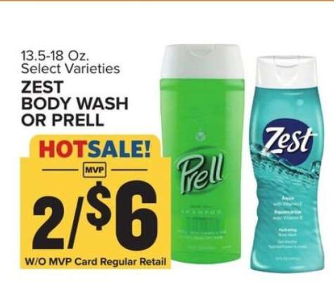 Zest Body Wash or Prell