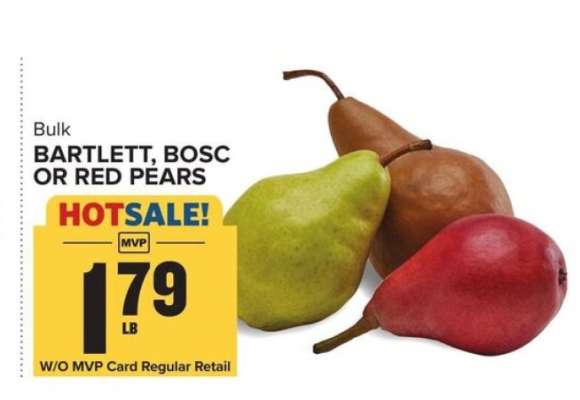 Bartlett, Bosc or Red Pears