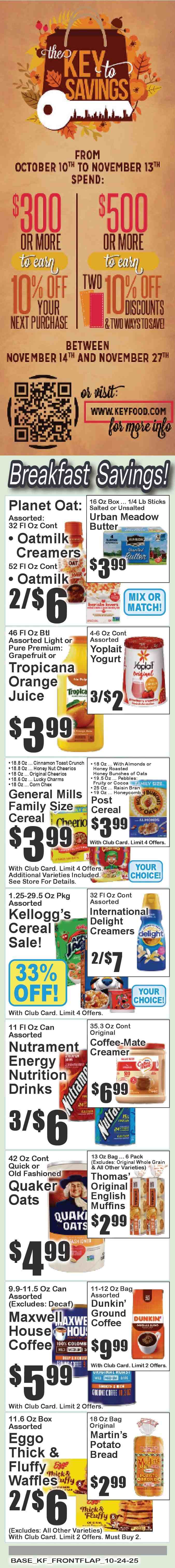Key Food ad - 10/24/2025 - 10/30/2025. Page 2