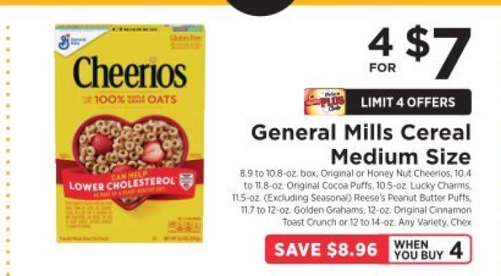 General Mills Cereal Medium Size