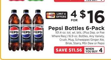 Pepsi Bottles 6-Pack