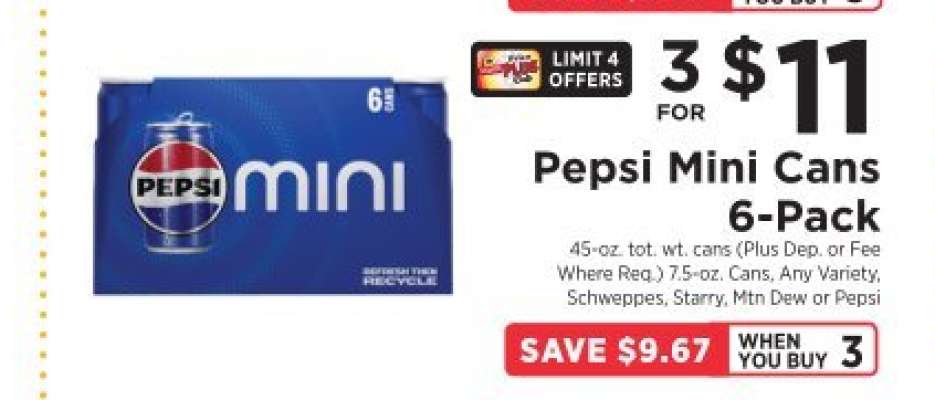 Pepsi Mini Cans 6-Pack