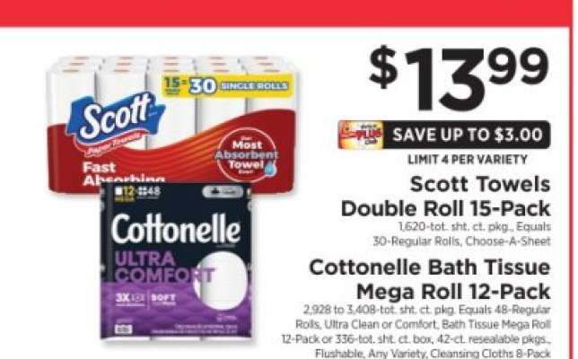 Scott Towels Double Roll 15-Pack