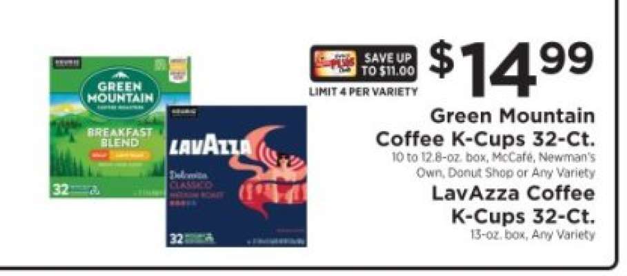 Green Mountain Coffee K-Cups 32-Ct. / LavAzza Coffee K-Cups 32-Ct.