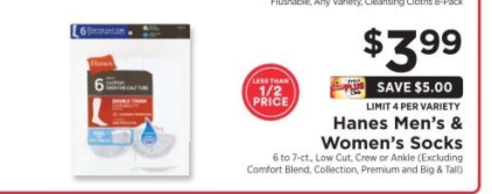 Hanes Men's & Women's Socks