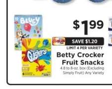 Betty Crocker Fruit Snacks
