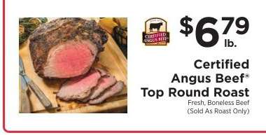 Certified Angus Beef Top Round Roast