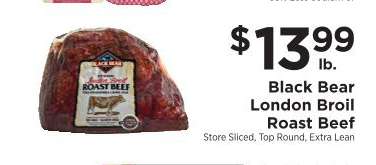 Black Bear London Broil Roast Beef