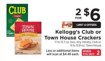 Kellogg's Club or Town House Crackers