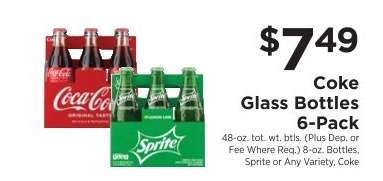 Coke Glass Bottles 6-Pack