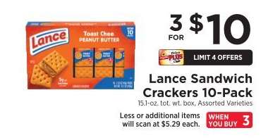 Lance Sandwich Crackers 10-Pack