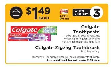Colgate Toothpaste / Colgate ZigZag Toothbrush