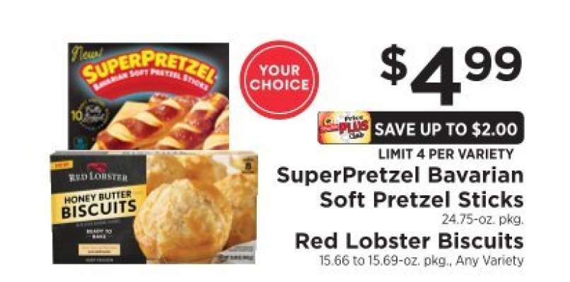 SuperPretzel Bavarian Soft Pretzel Sticks / Red Lobster Biscuits