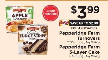 Pepperidge Farm Turnovers / Pepperidge Farm 3-Layer Cake