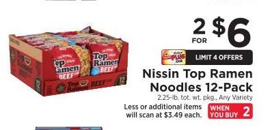 Nissin Top Ramen Noodles 12-Pack