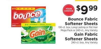 Bounce & Gain Fabric Softener Sheets