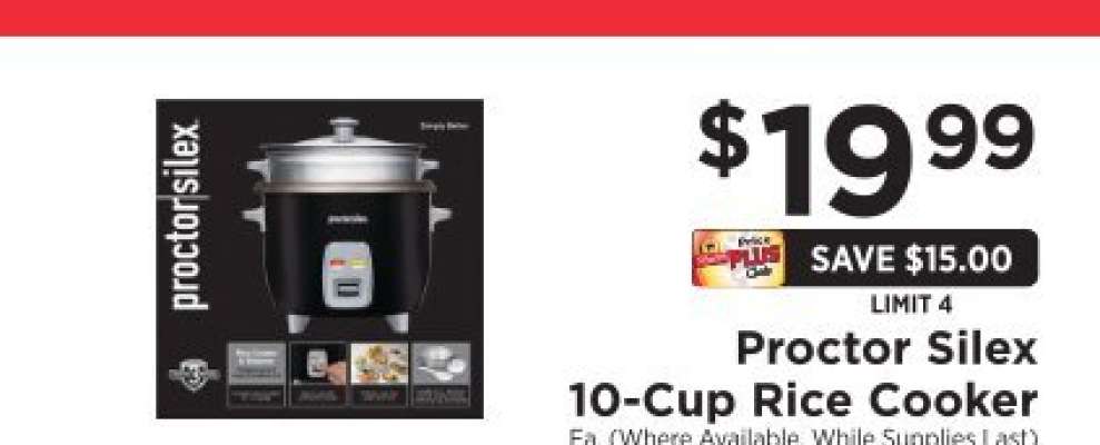 Proctor Silex 10-Cup Rice Cooker