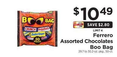 Ferrero Assorted Chocolates Boo Bag