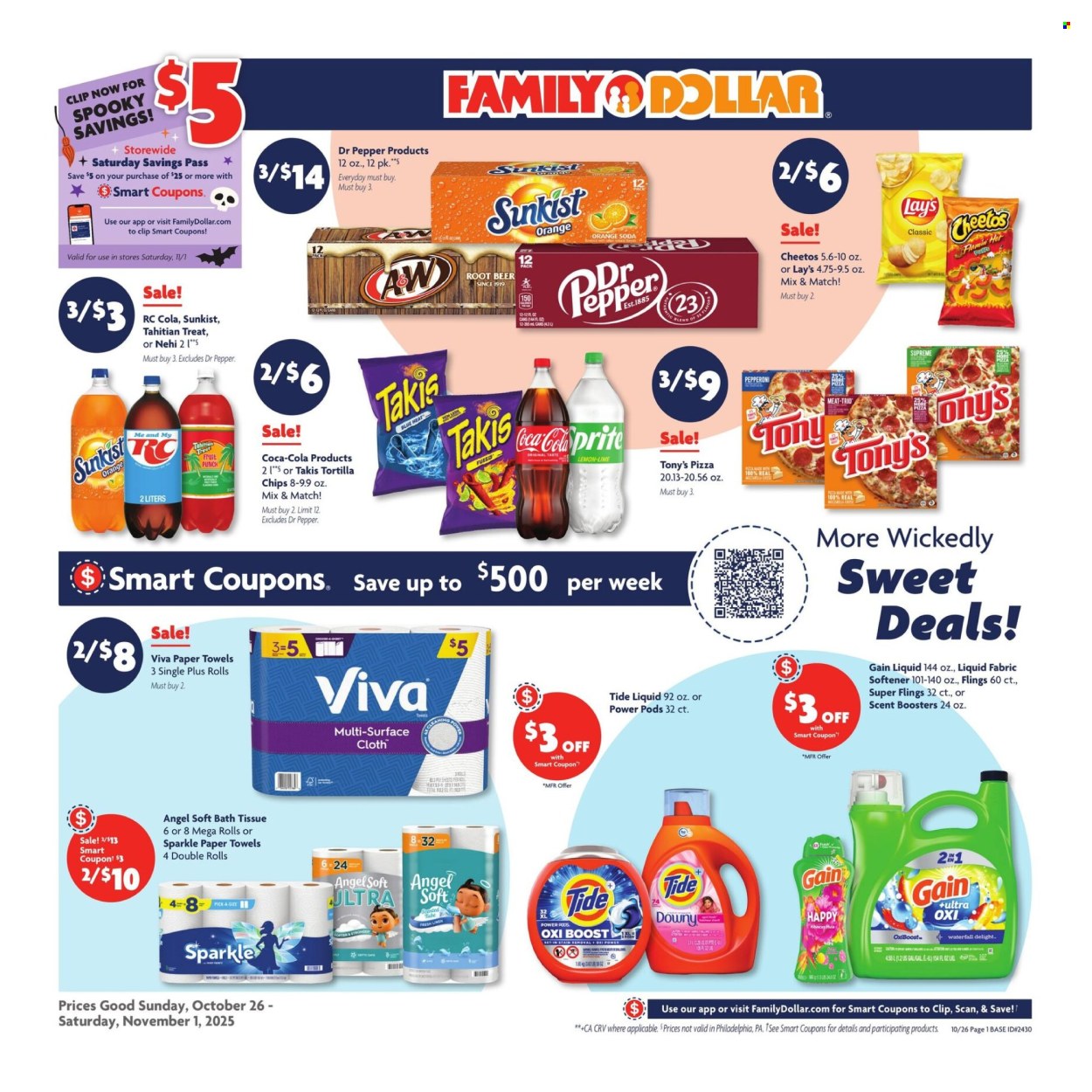 Family Dollar ad - 10/26/2025 - 11/01/2025. Page 1
