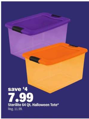 Sterilite 64 Qt. Halloween Tote*