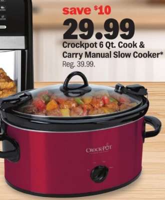 Crockpot 6 Qt. Cook & Carry Manual Slow Cooker*