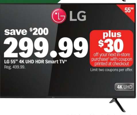 LG 55" 4K UHD HDR Smart TV*