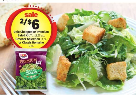 Dole Chopped or Premium Salad Kit
