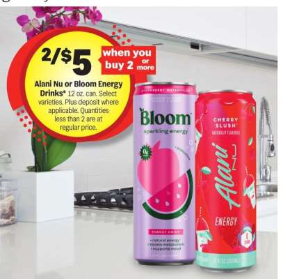 Alani Nu or Bloom Energy Drinks