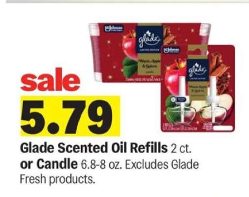 Glade Scented Oil Refills or Candle